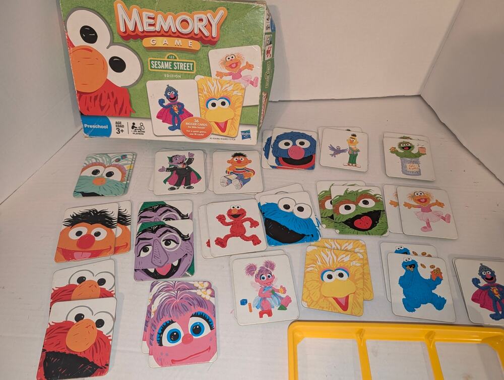 Vintage 1991 Milton Bradley Sesame Street Memory Matching Card Game